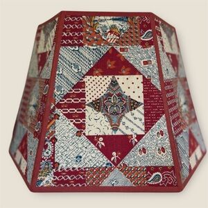 Vintage Patchwork Fabric on hard shell Lampshade